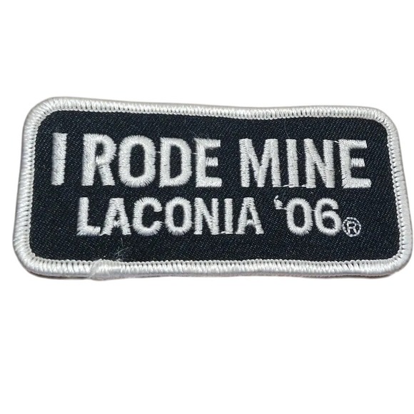 Vtg 2006 I RODE MINE LACONIA '06‎ Motorcycle Jacket Vest Patch 3.75" x 1.75" - Picture 1 of 2